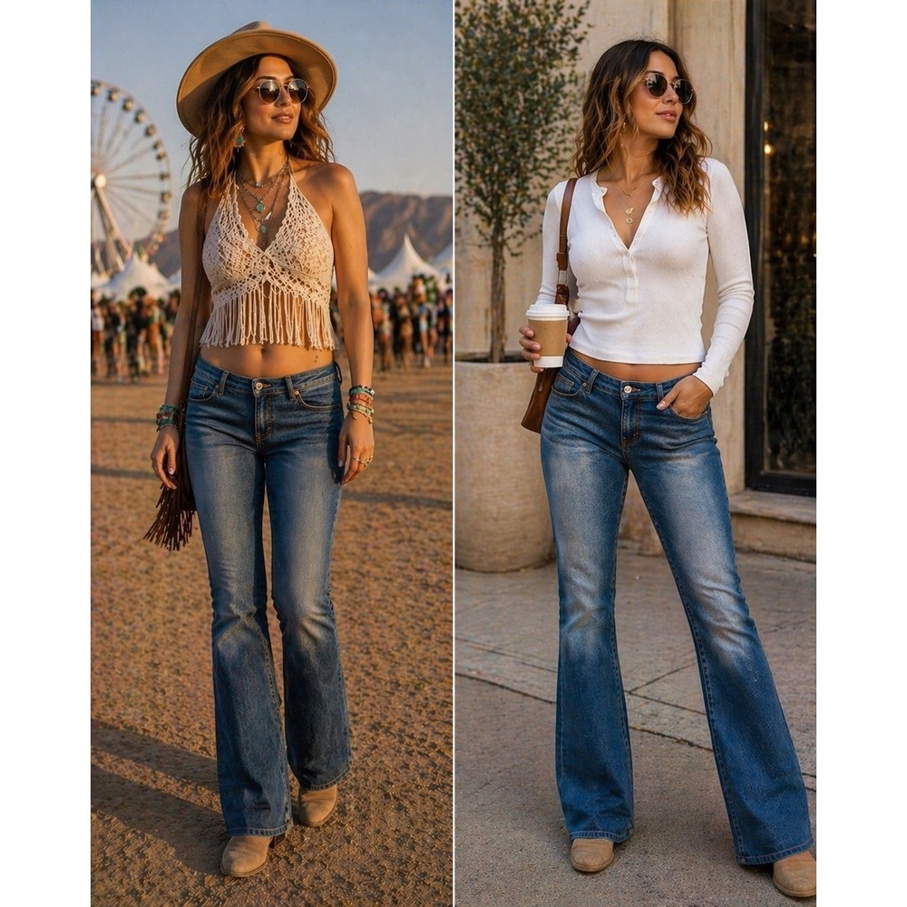 Gap Low‎ Rise Bootcut Jeans Y2K Vintage Wash Flare Denim Women Size 10 Ankle NWT